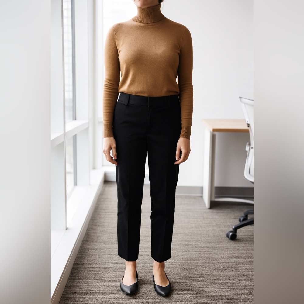 NYDJ Slim‎ Cropped High Rise Dress Pants Black size 12